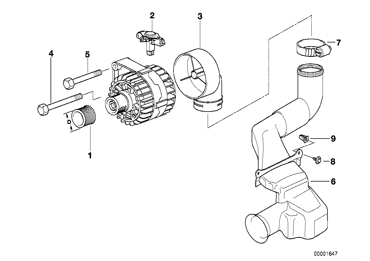 BMW 12311740629 Compact Alternator