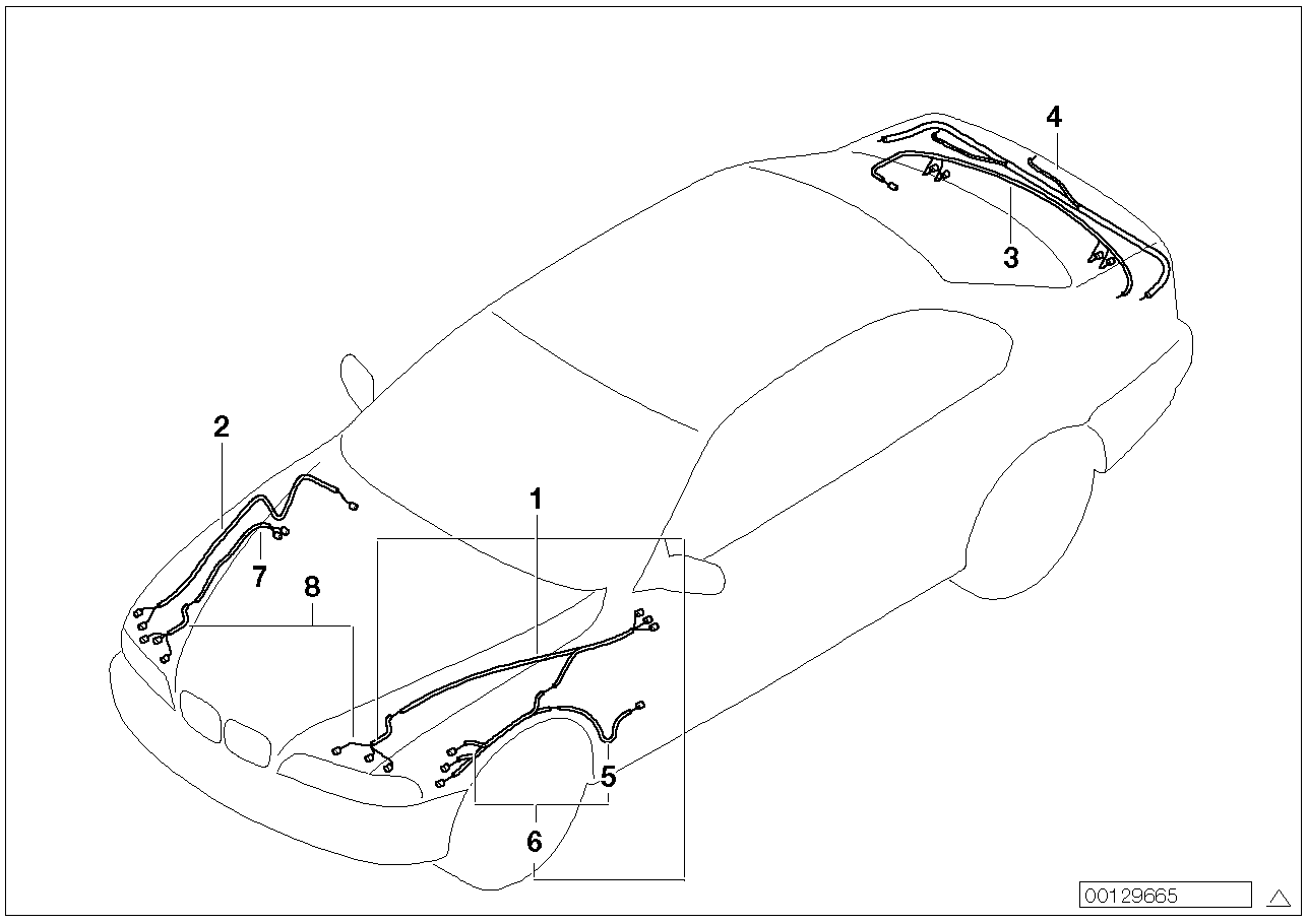 BMW 61116900713 Front Right Repair Wiring Set