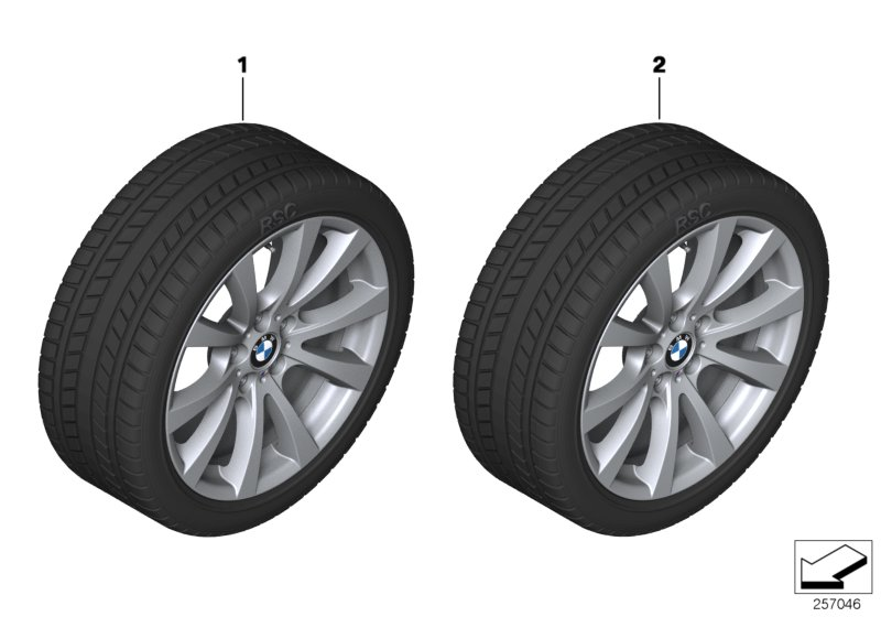 BMW 36112161465 Wheel W/Tyre,Winter,Light Alloy Rdc Lc