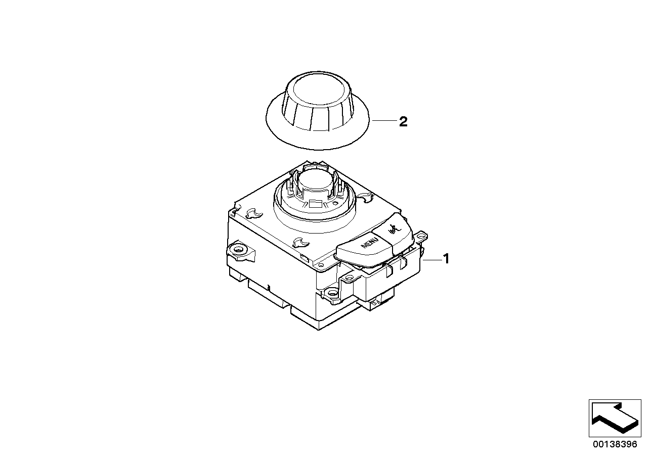 BMW 65826945234 Control Knob