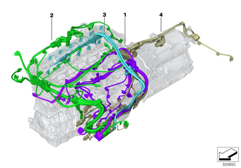 BMW 12539452353 WIRING HARNESS, ENGINE TRANS