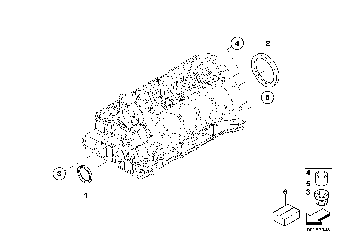 BMW 11110429839 Gasket Set Engine Block Asbesto Free