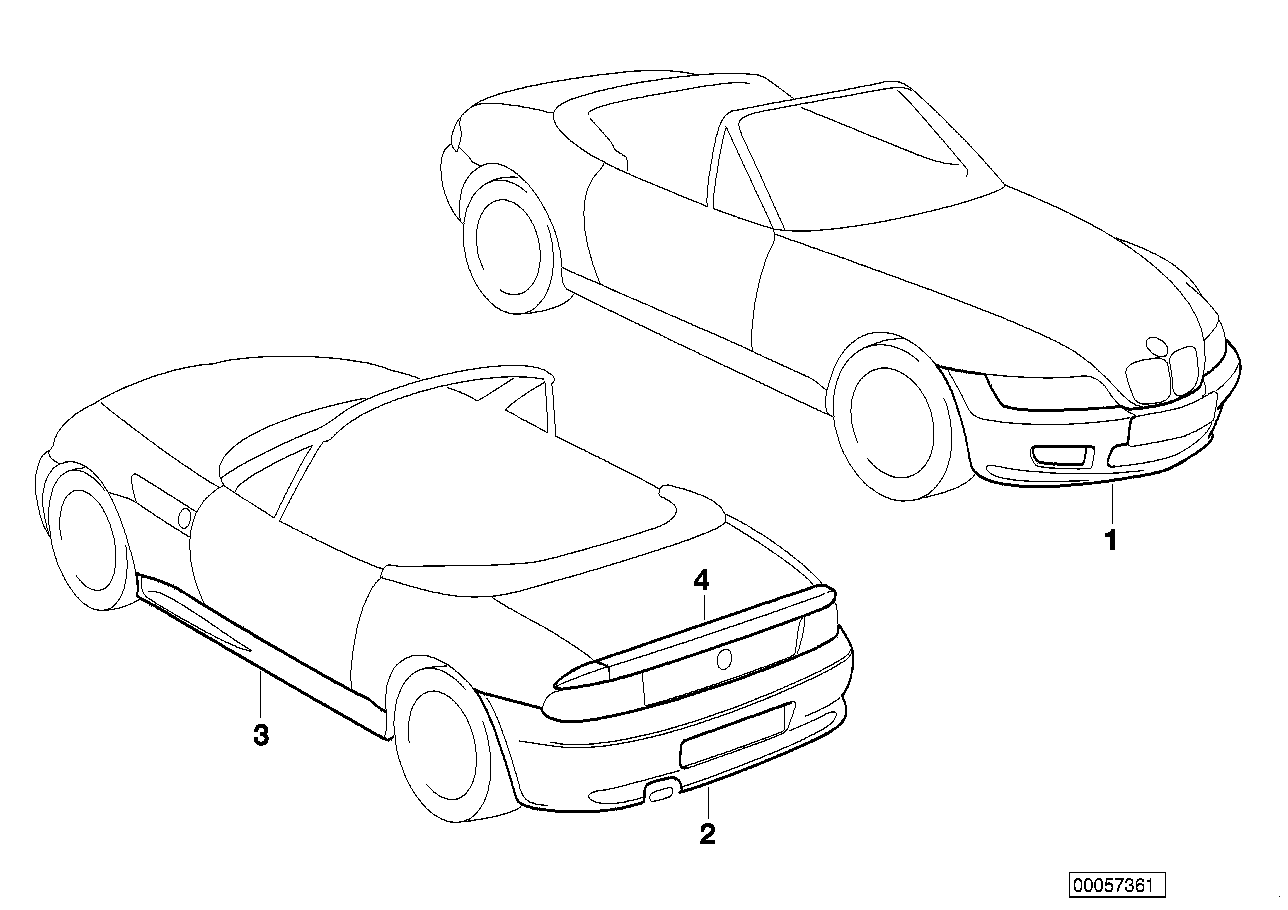 BMW 82629405051 Installing Set Spoiler Front