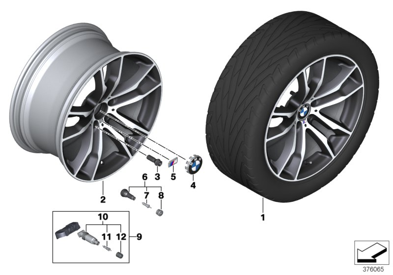 BMW 36112284654 Disc Wheel, Light Alloy, Orbitgrey