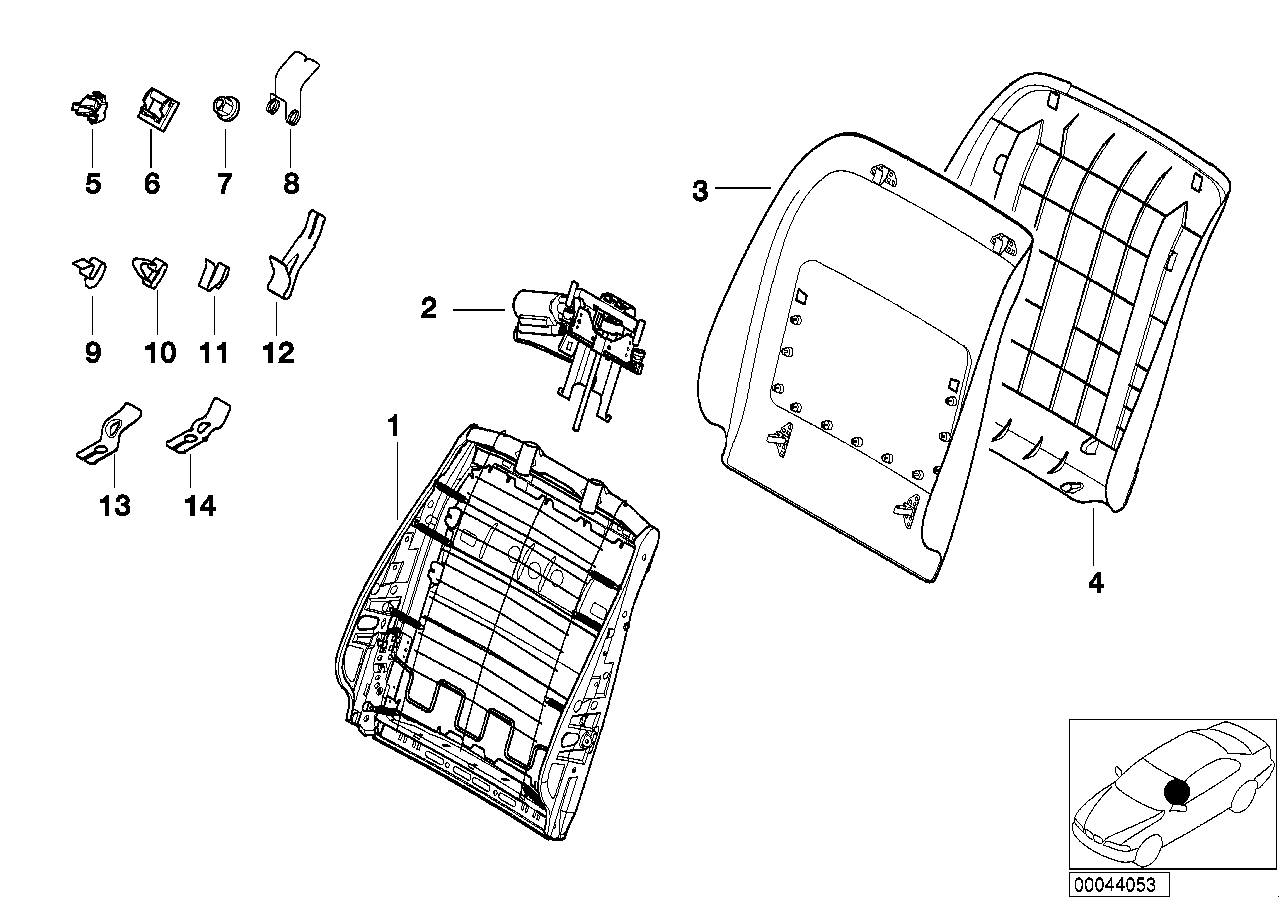 BMW 52108197044 Folding Partition Spring