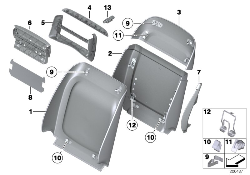 BMW 52107232148 Rear Panel, Basic