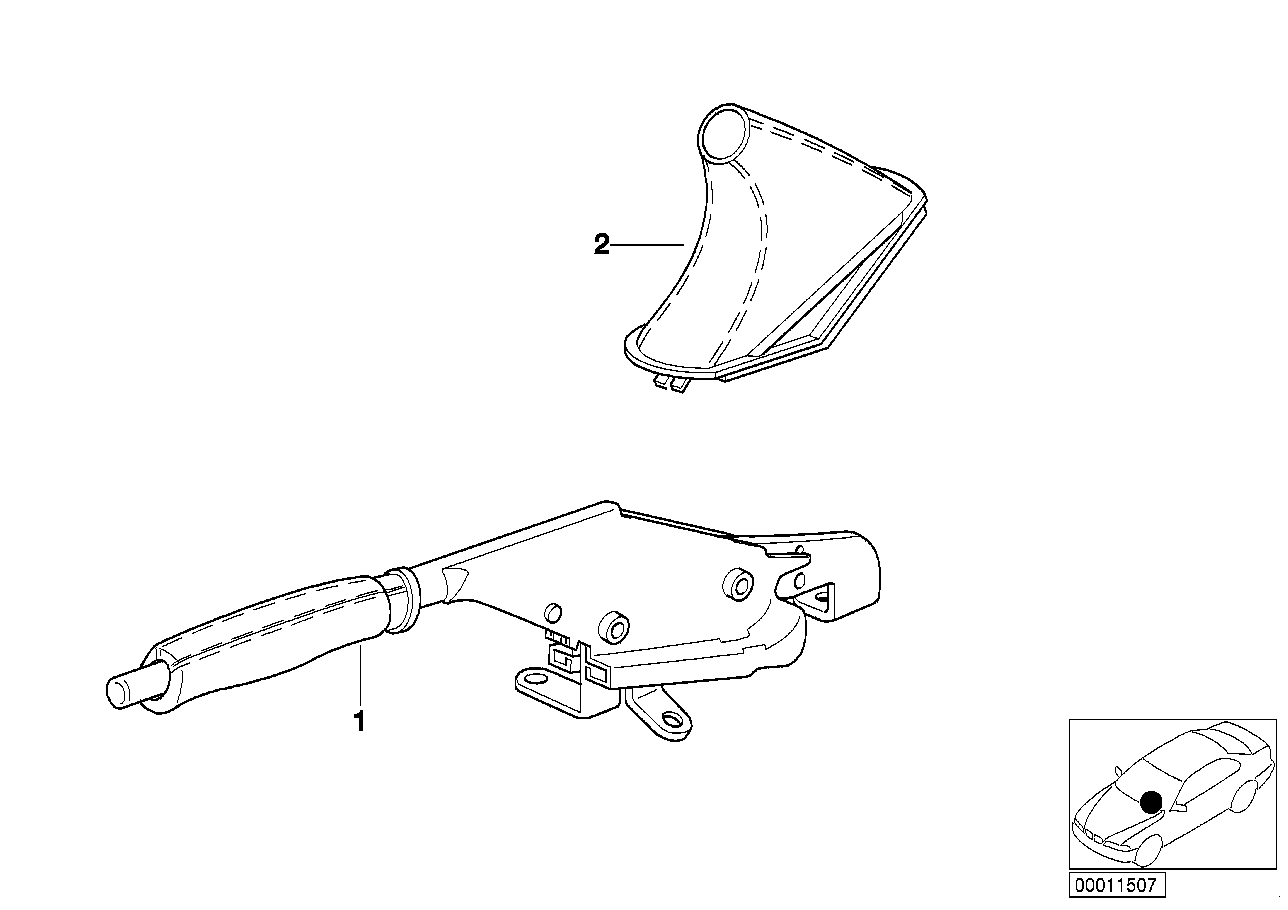 BMW 34412426529 Walk-Nappa Handbrake Lever