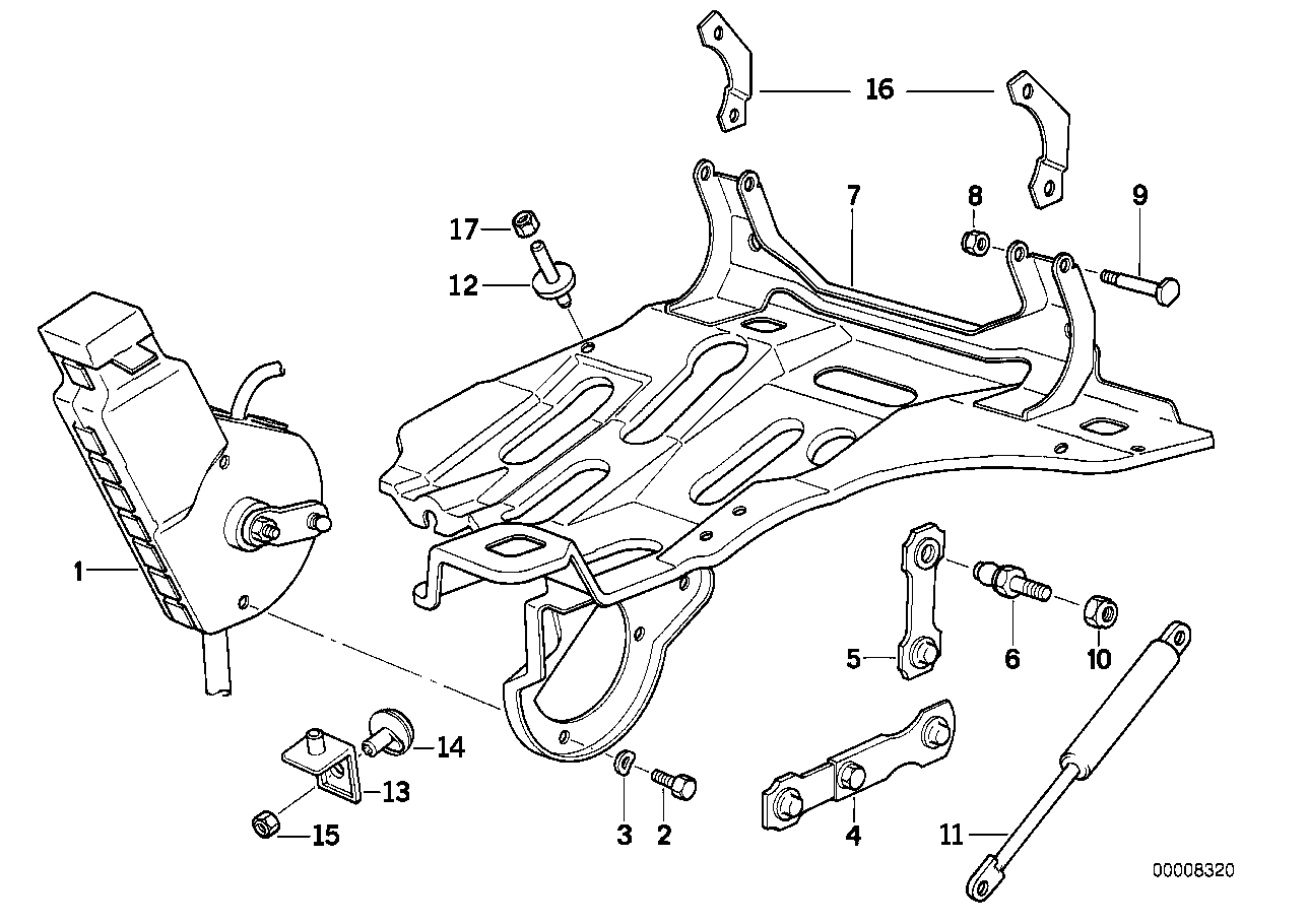 BMW 63128124690 Bracket, Right