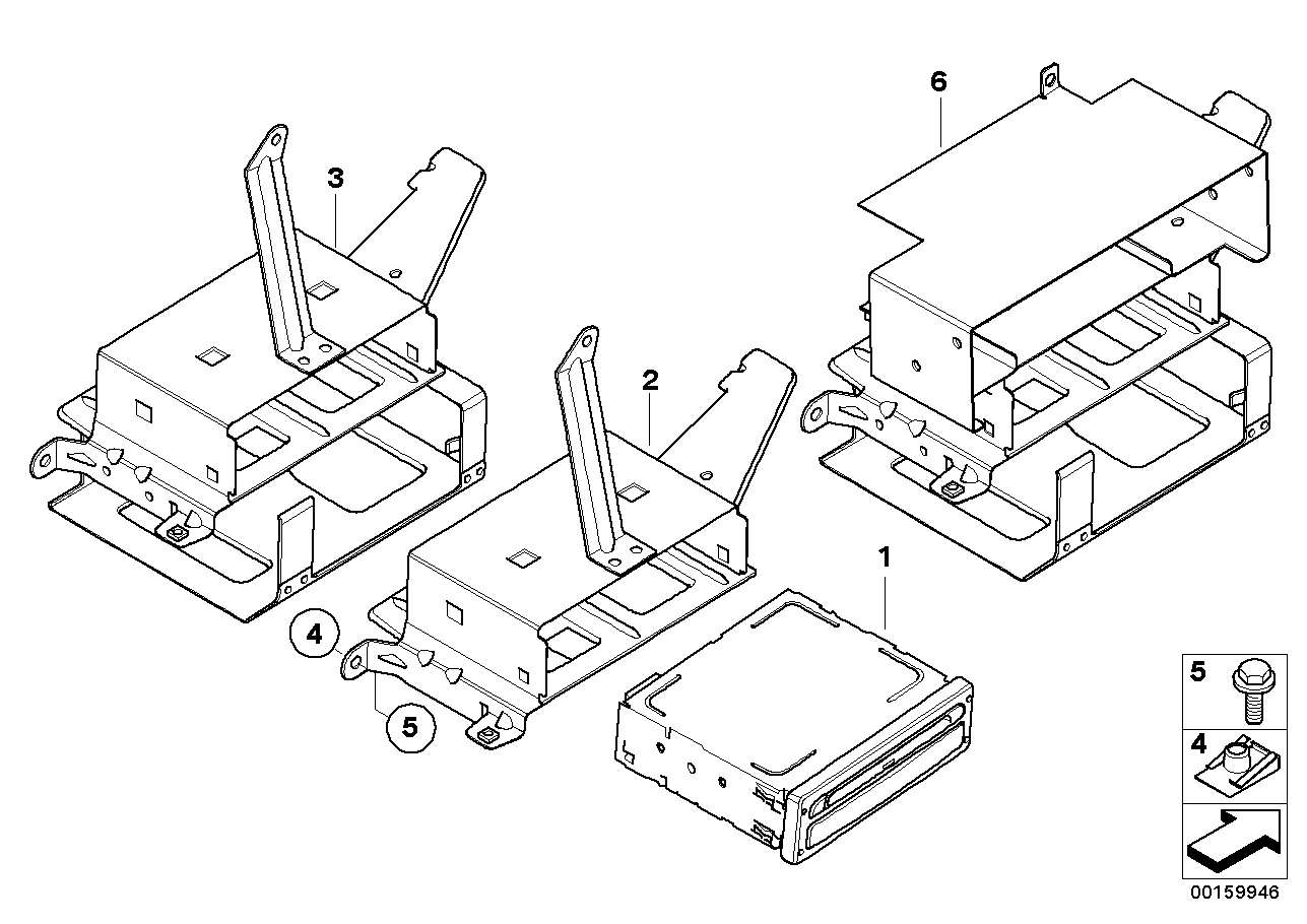 BMW 65123450627 Bracket,Navigator. Computer/Video Module/Dvd