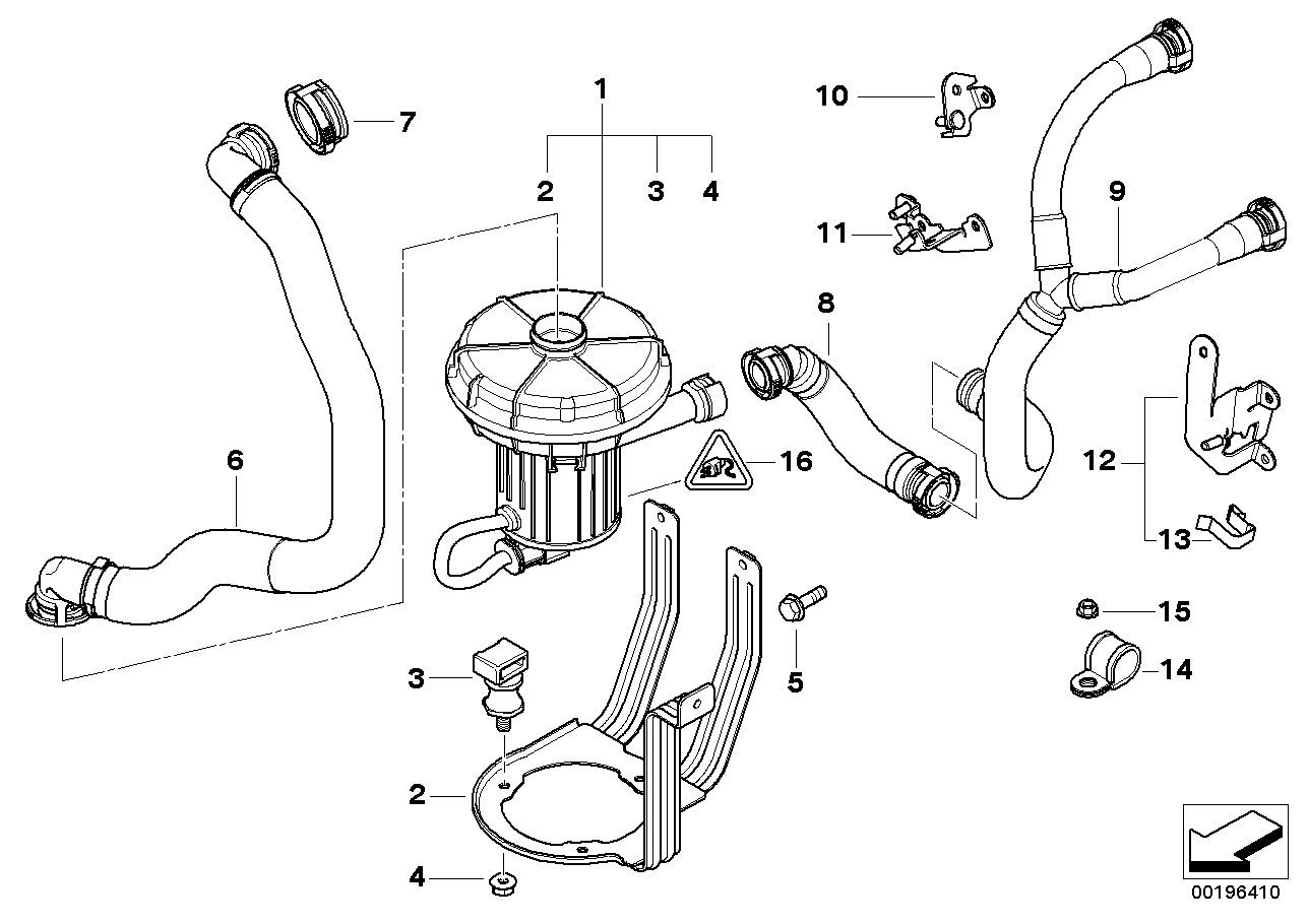 BMW 11727571980 Pressure Hose Bracket