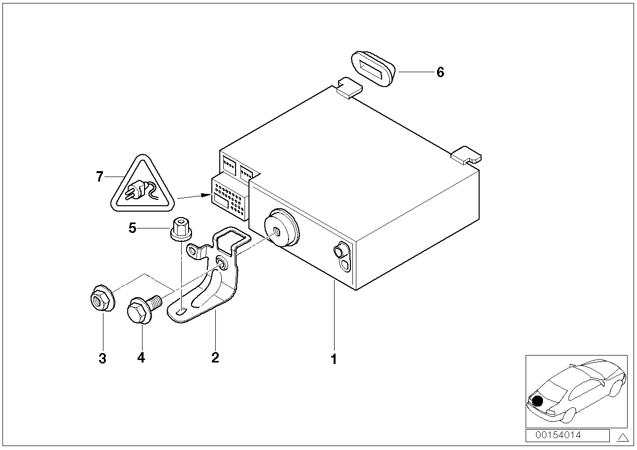 BMW 65128379774 Bracket For On Bord Monitor Radio