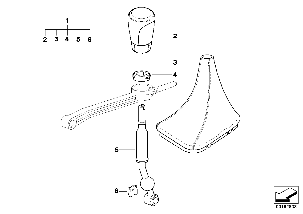 BMW 25110430355 Installing Set Gear Lever Kinematic