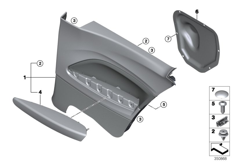 BMW 51437351406 ARMREST IN LEATHER, REAR RIG