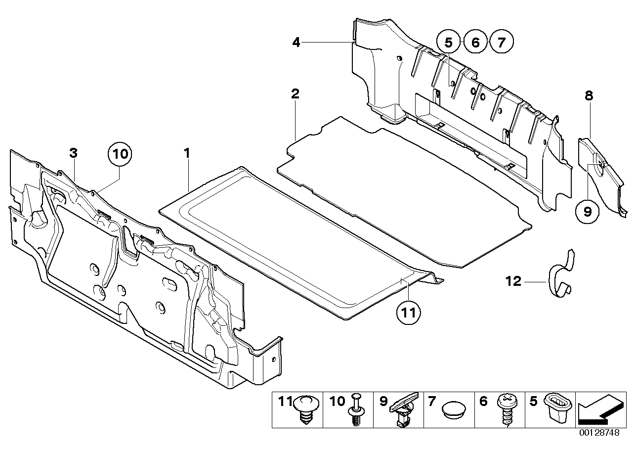 BMW 51479110806 Trim Panel, Trunk Partition