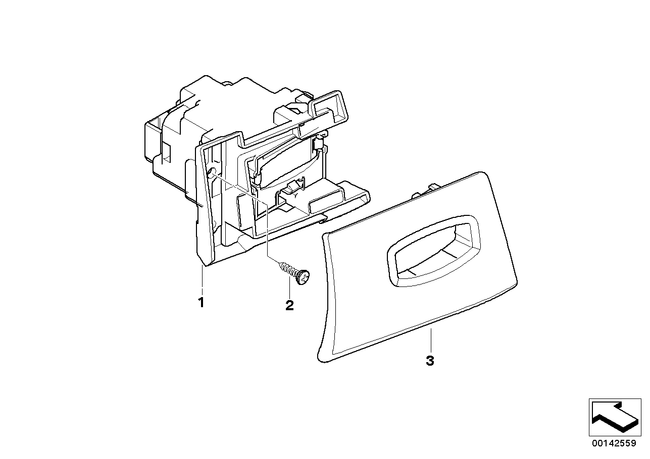 BMW 66126957053 Cover, Ignition Lock Of Remote Control