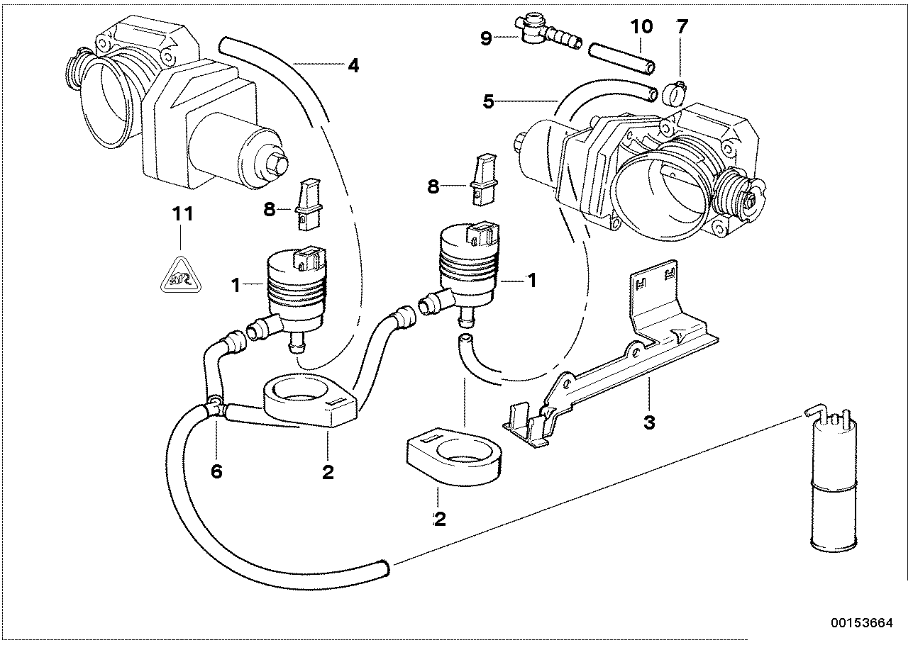 BMW 13901742842 Bracket Ventilation Valve