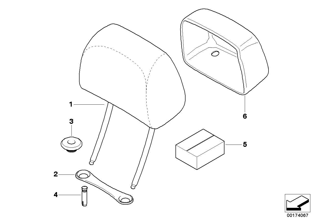 BMW 52107268933 Headrest Leather