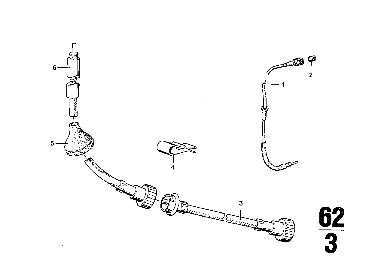 BMW 62121354760 Speedo Cable