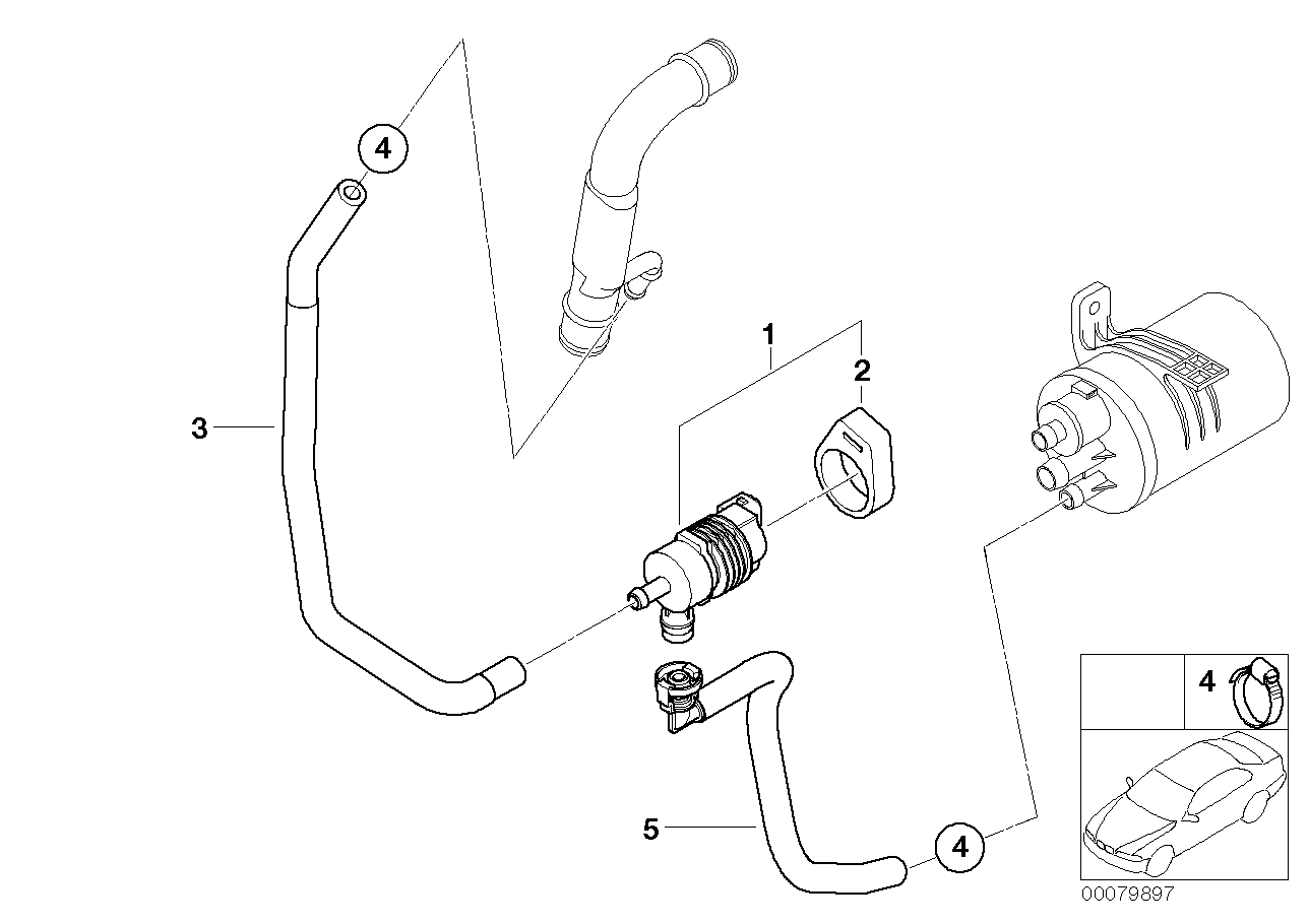 BMW 13907837663 Fuel Tank Breather Line