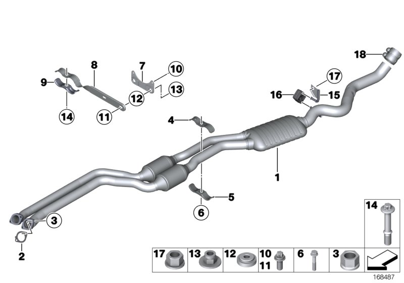 BMW 18207551218 Pipe Clamp, Top