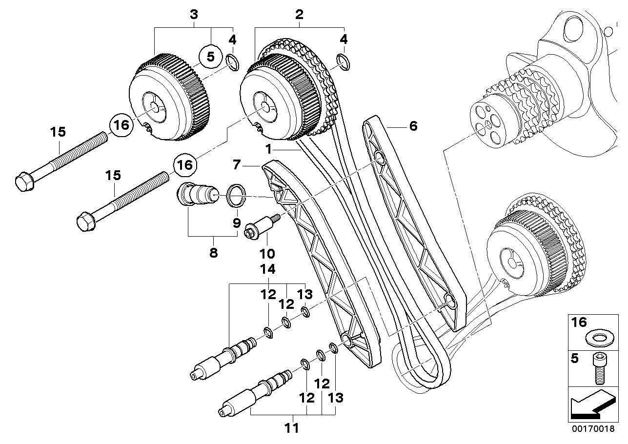 BMW 11317840913 Bearing Bolt