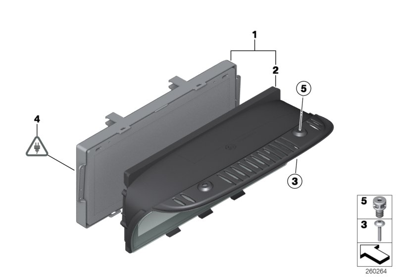 BMW 65829226386 Trim,Onboard Monitor 8.8"