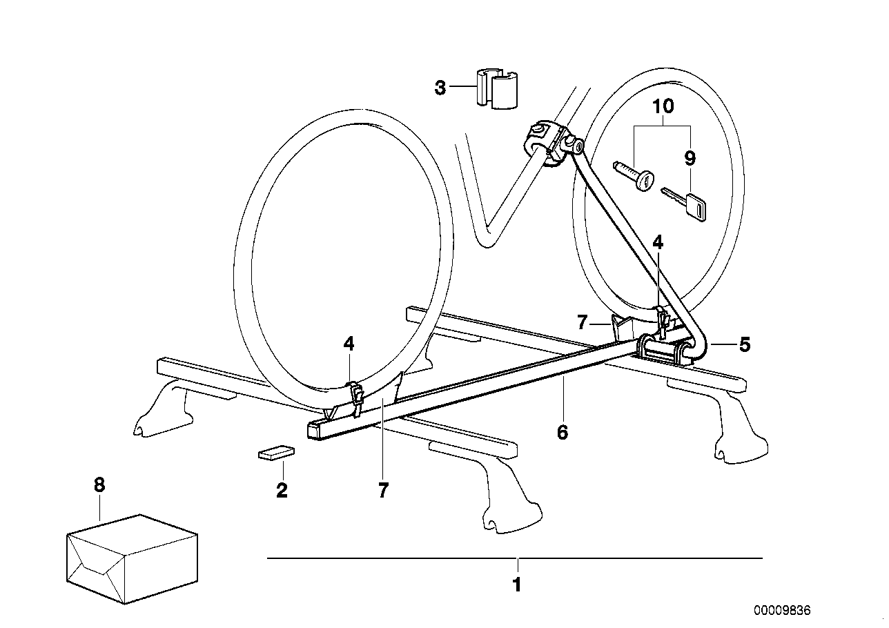 BMW 82729402897 Touring Bicycle Holder