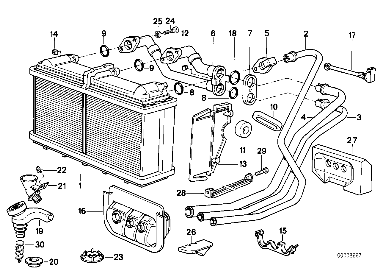 BMW 64111374134 Water Drain, Right