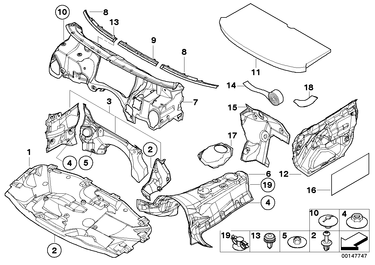 BMW 51488238409 Sound Insulating Left