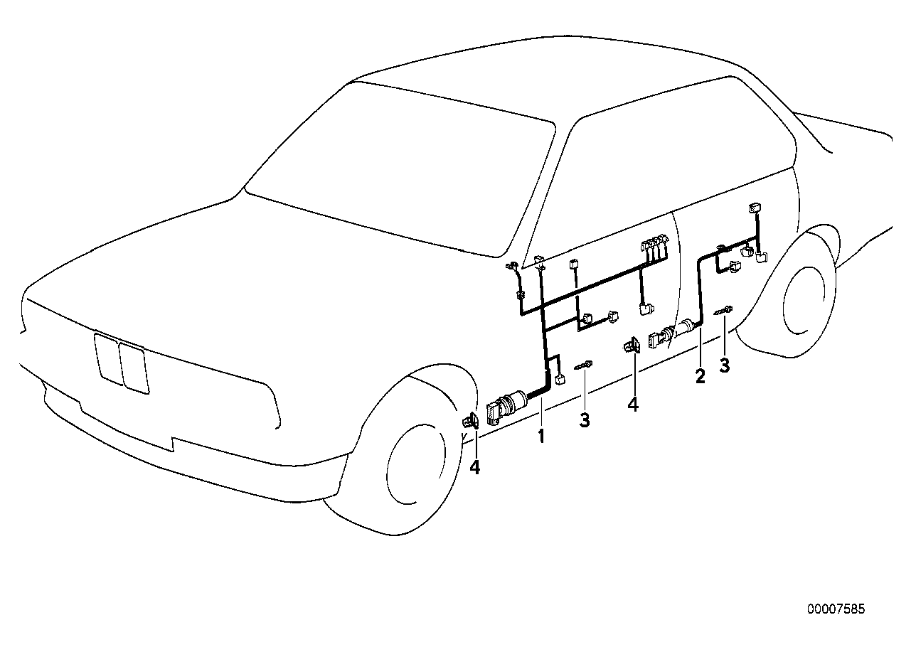 BMW 61121378833 Wiring Drivers Side