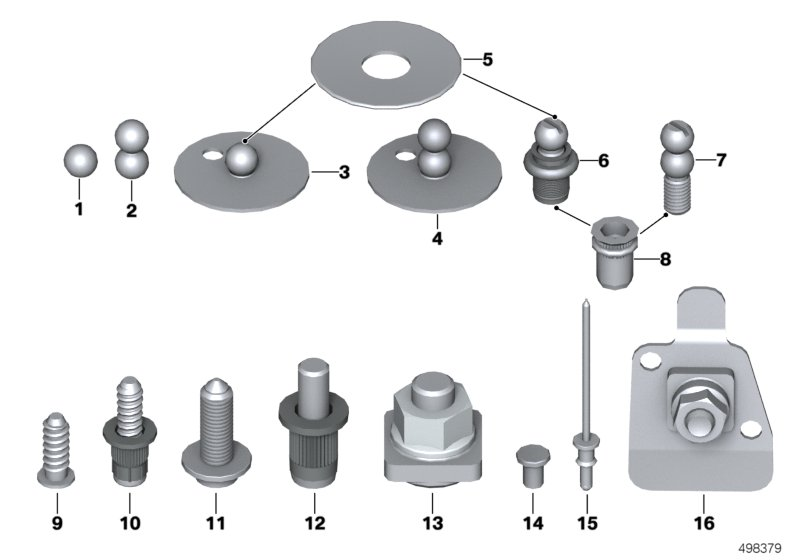 BMW 41007015006 BLIND RIVET NUT, COUNTERSUNK