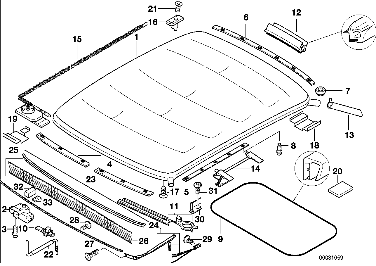 BMW 54112268584 Lateral Rail