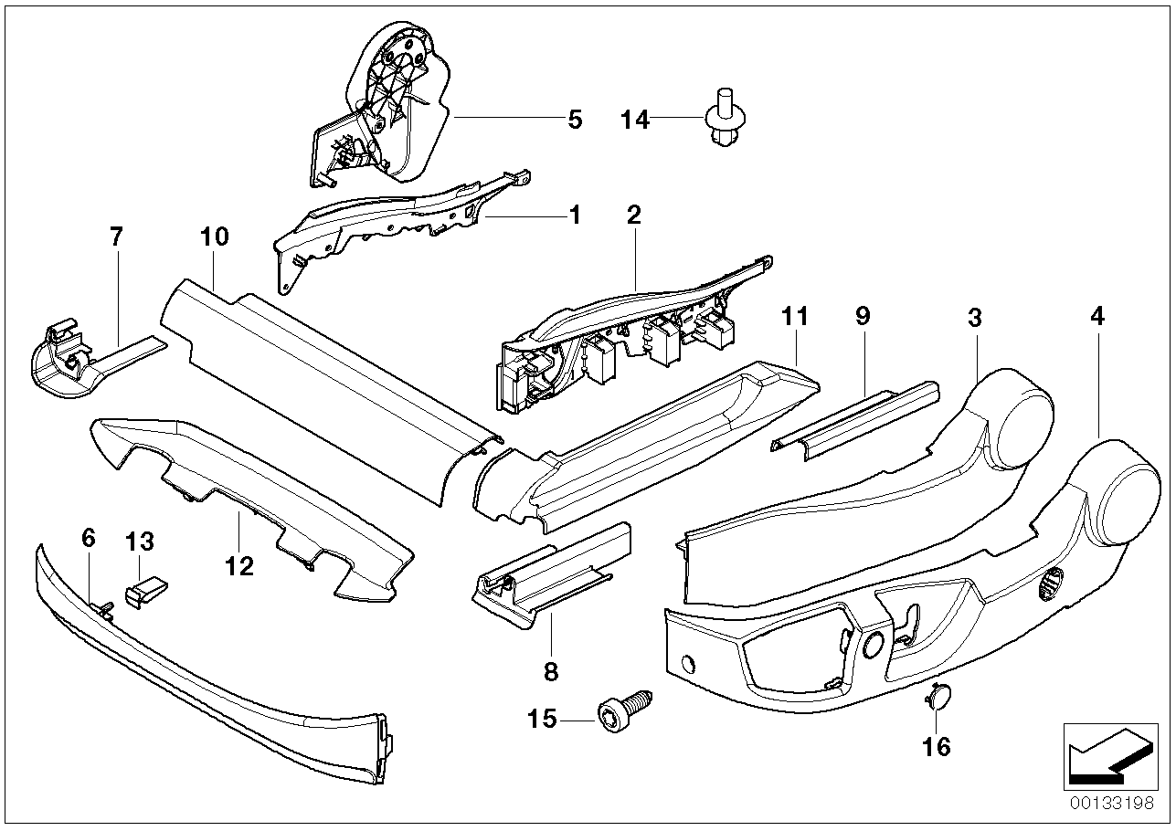 BMW 52109127405 Covering Outer Left