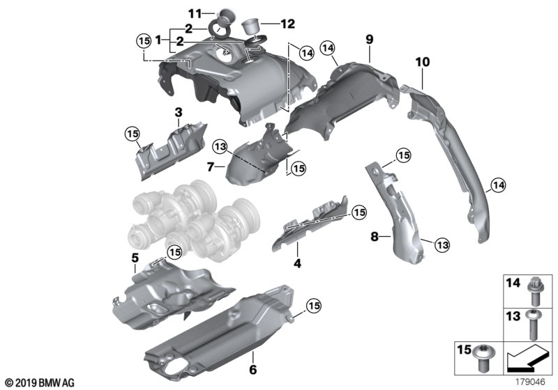 BMW 11657577000 Heat Protection, Rear