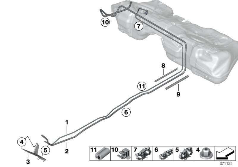 BMW 16127269995 Scavenge Air Line