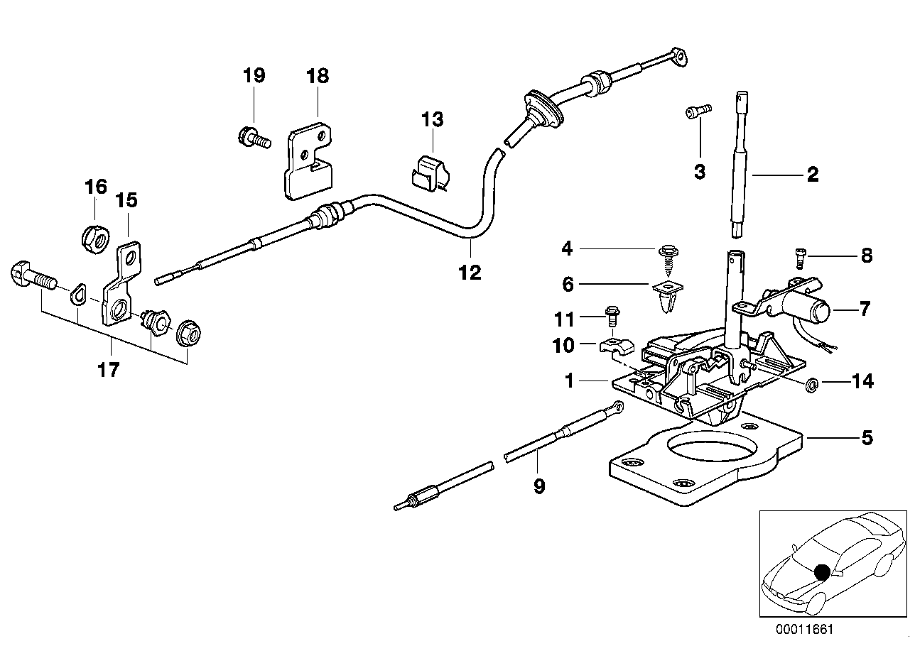 BMW 25161422822 Gear Shift Lug