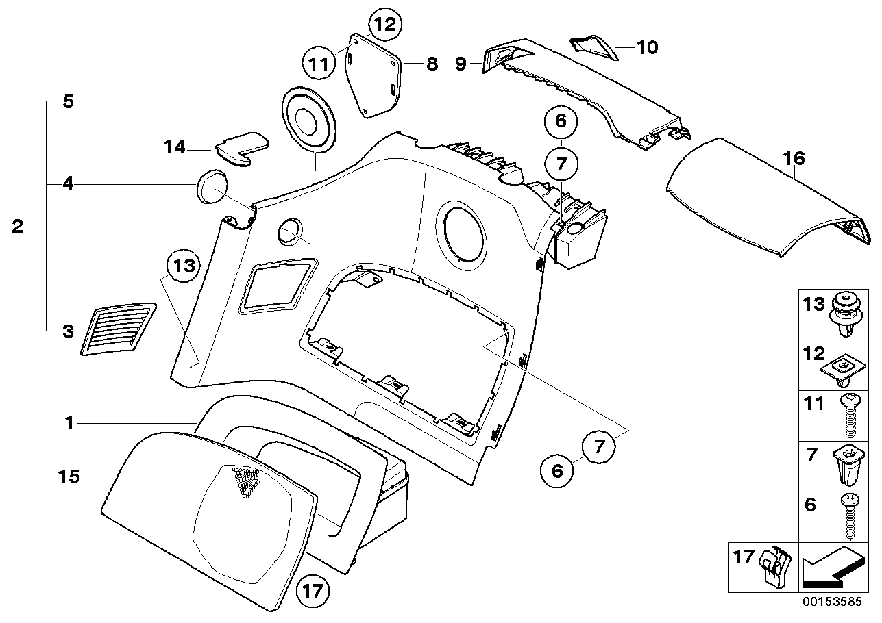 BMW 51473446963 Trim Panel, Upper Part