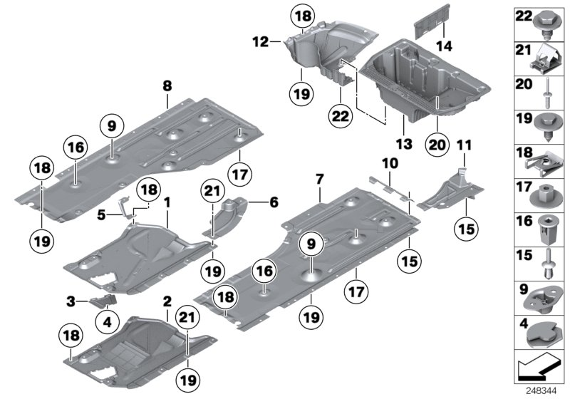 BMW 51757125058 Bracket Underfloor Panelling Lateral