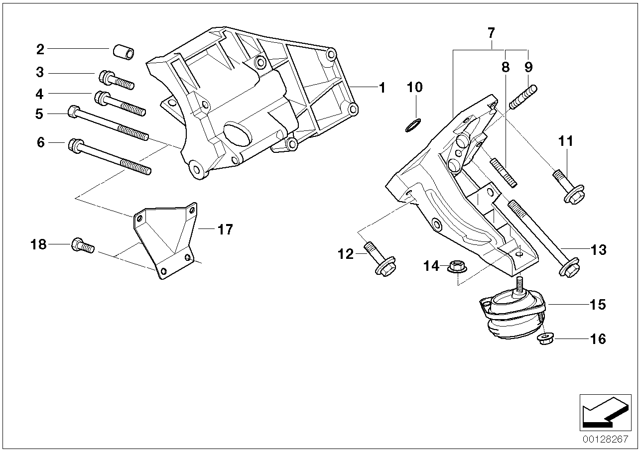 BMW 64551432898 Support For Air Conditioner.Compress.Supp.Bracket