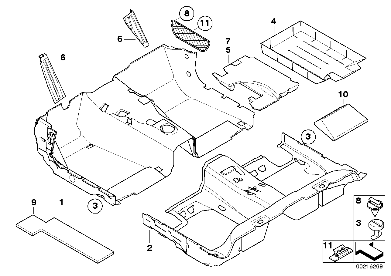 BMW 51476968883 Floor Covering, Rear