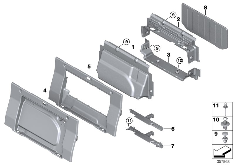 BMW 51477325988 Trim Panel, Bulkhead, Interiors