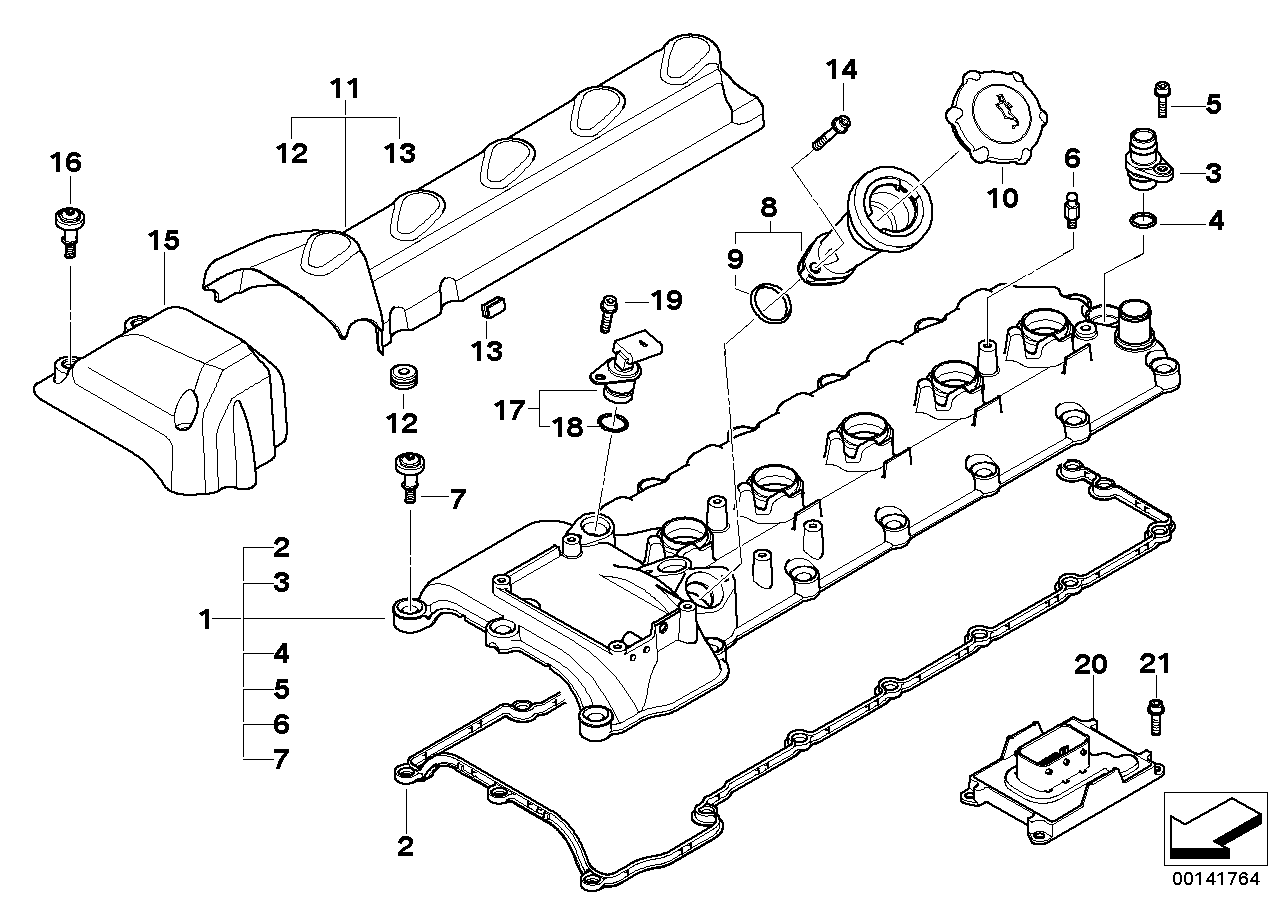 BMW 11128507153 Sealing Cap, Oil Filler Neck