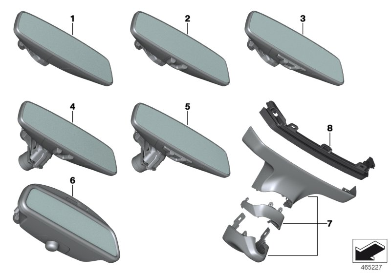 BMW 51169388350 Interior Mirror Ec / Led / Gto