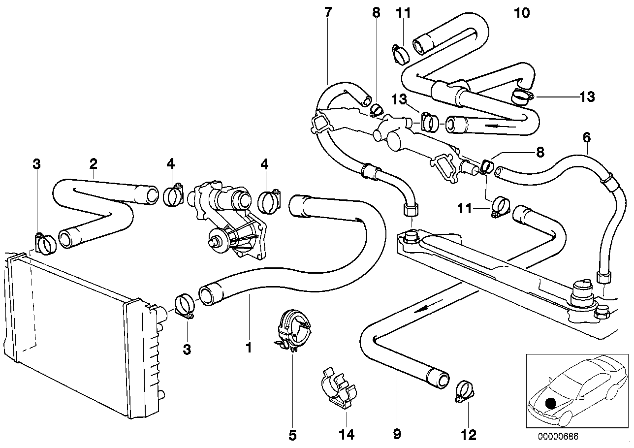 BMW 64128363817 Connection Pipe
