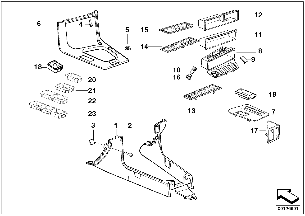 BMW 61312268904 Single Flat Frame