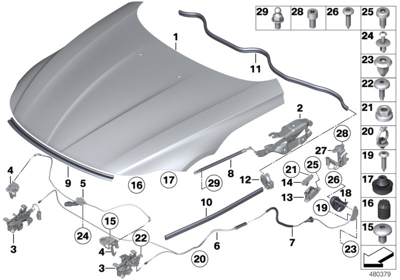 BMW 41007191522 Hood