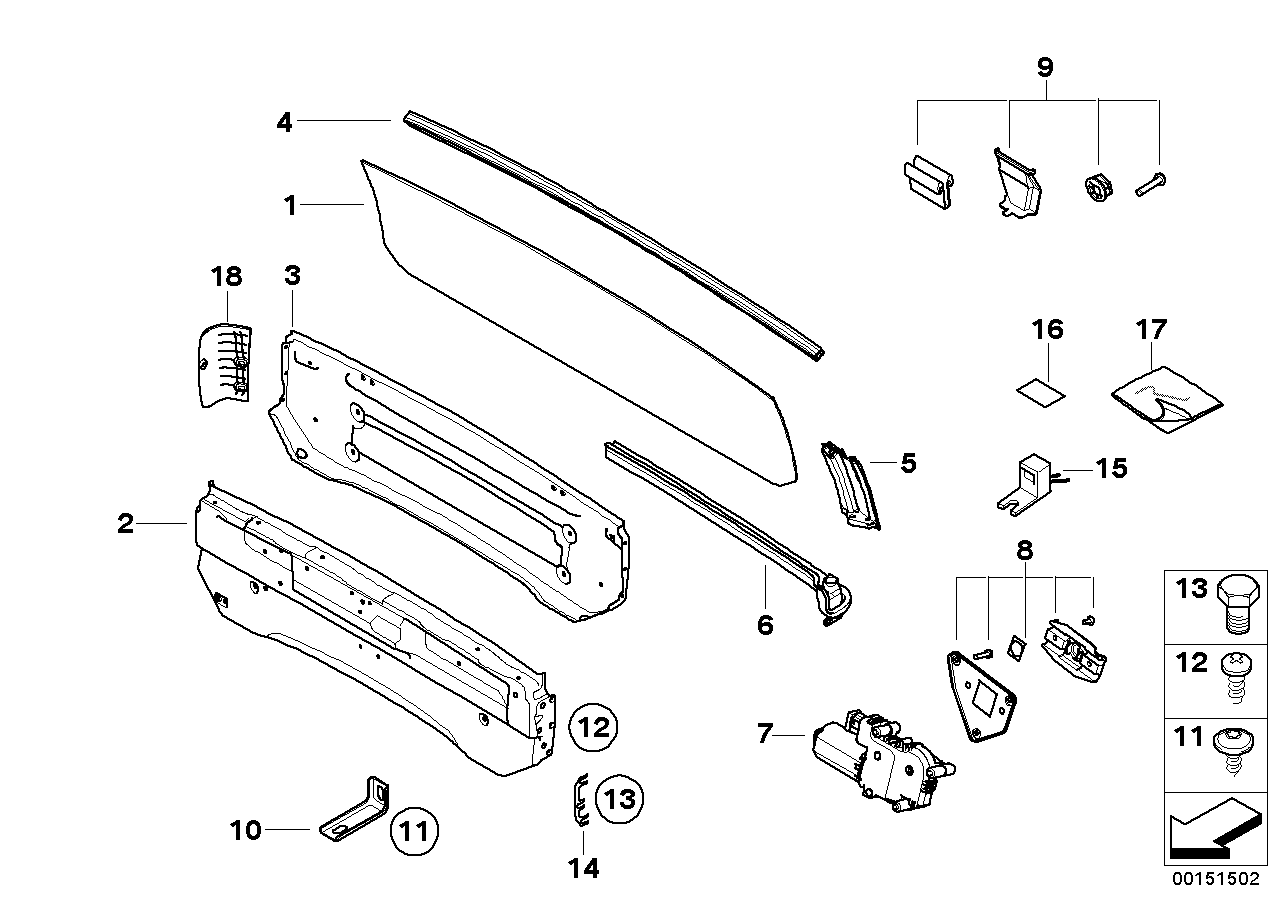 BMW 54347167404 Felt Strip