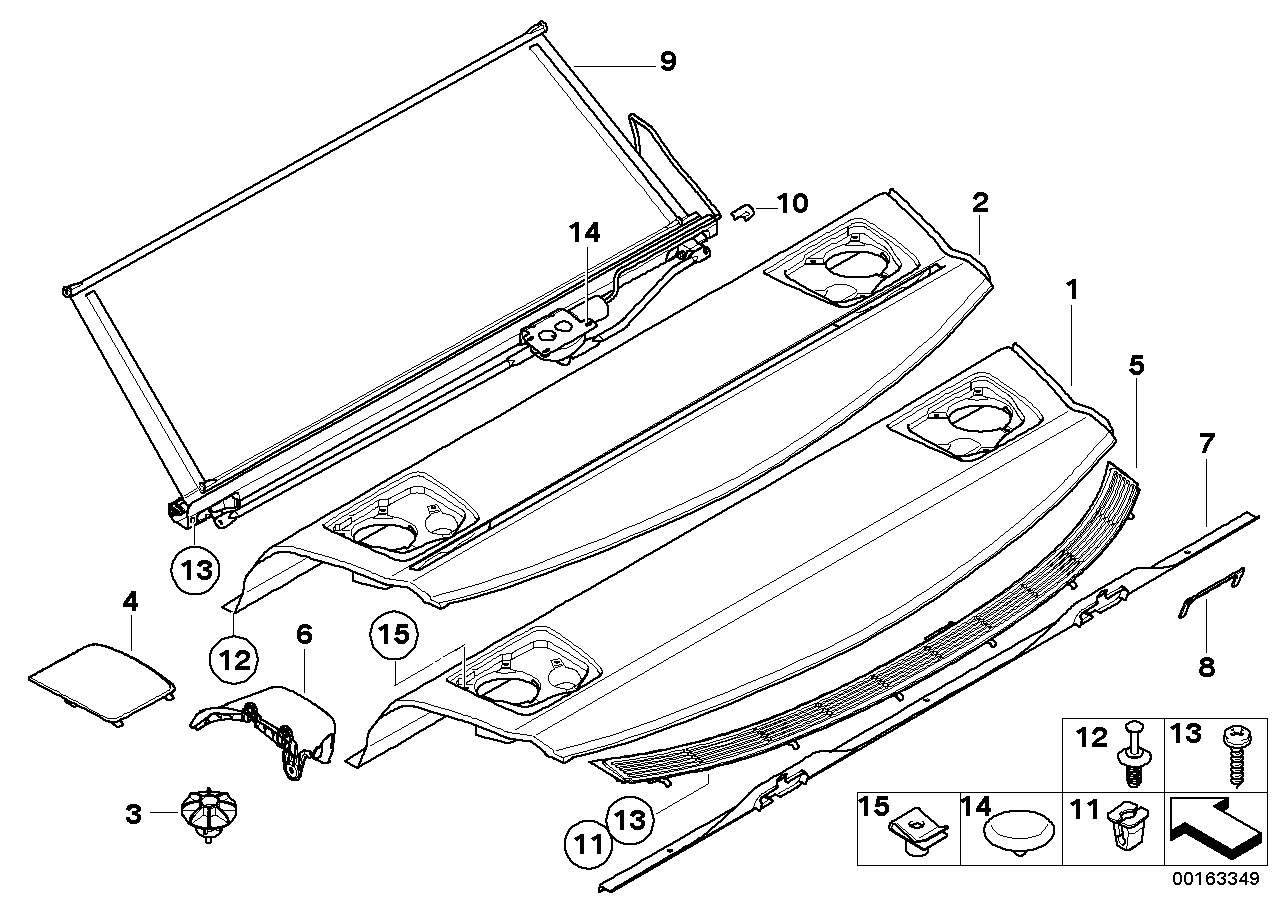 BMW 51466956525 Rear Window Shelf