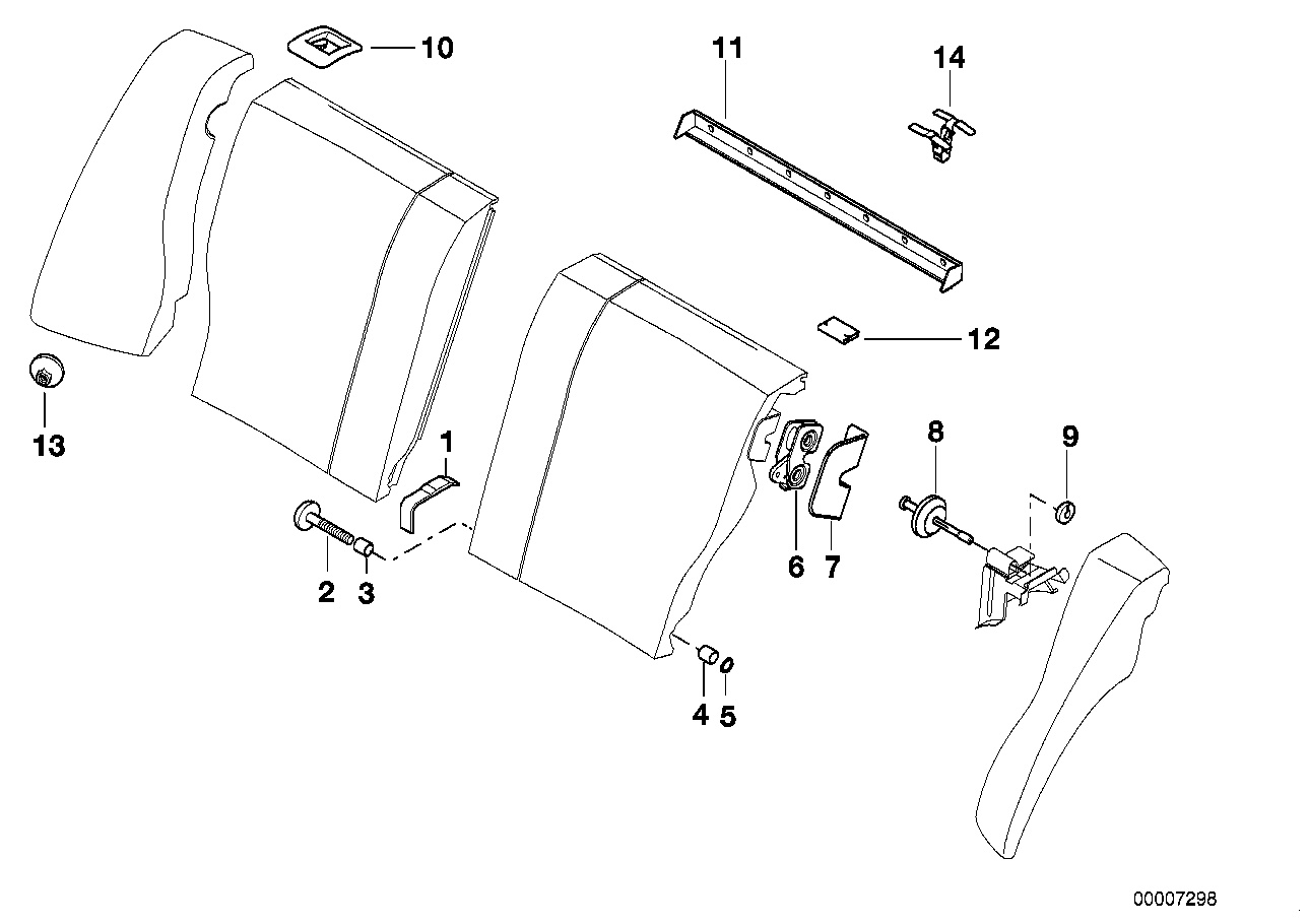 BMW 52208146356 Catch Rear Right