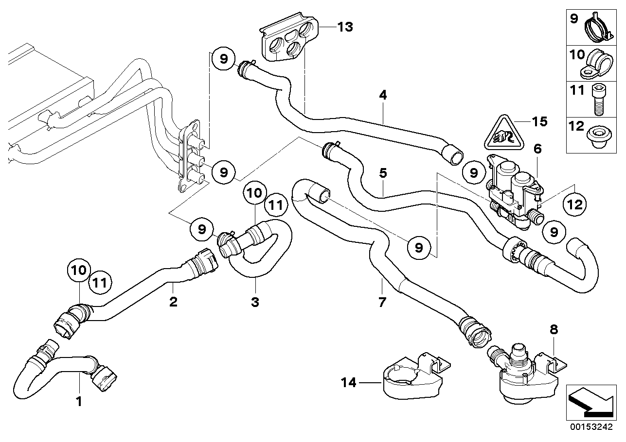 BMW 64116988961 Fastening Clamp